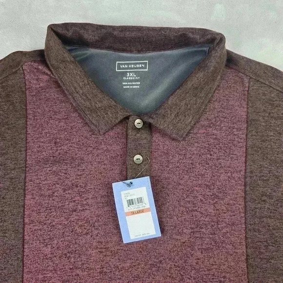 NWT Van Heusen Air Ottoman Polo Classic Fit Polo Shirt - Picture 3 of 7